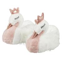 Apollo pantoffels zwaan - wit - kinderen - sloffen - anti-slip - maat 37/38