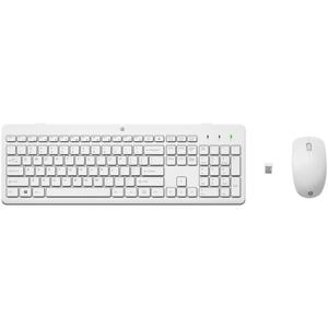 HP 230 WL Mouse+KB Combo WHT EURO Toetsenbord Wit