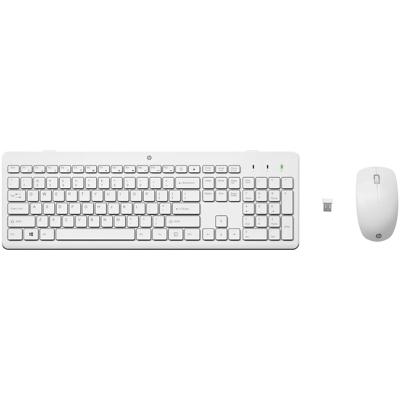 HP230 WL Mouse+KB Combo WHT EURO Toetsenbord Wit