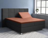 Primaviera Deluxe Splittopper Satijn Hoeslaken Bruin 180 x 200 cm