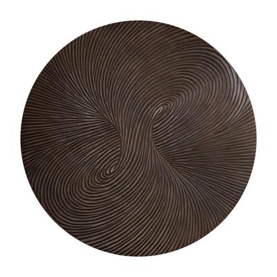 Wiktor Brown MDF Rond Wandpaneel Swirl Gesneden L