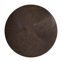 Wiktor Brown MDF Rond Wandpaneel Swirl Gesneden L