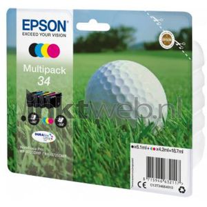 Epson Golf ball Multipack 4-clr 34 DURABrite Ultra Ink EasyMail