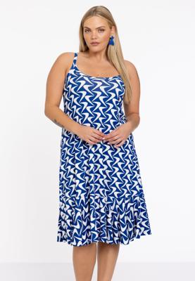 Yoek Jurk spaghetti ISLA | Indigo | Maat 50/52
