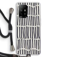 Moroccan stripes: Oppo A95 5G Transparant Hoesje met koord