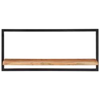 The Living Store Houten Wandschappen - Boekenplank - 80x25x35cm - Massief Acaciahout