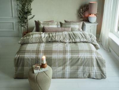 Rivièra Maison Rivièra Maison Dekbedovertrek Tartan Check Zand 240x200/220 cm