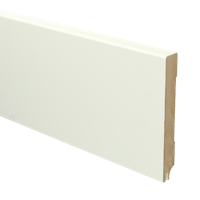MDF Moderne plint 120x15 voorgelakt RAL9010 + uitsparing - lengte 240cm