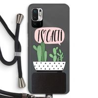I love cacti: Xiaomi Redmi Note 10 5G Transparant Hoesje met koord