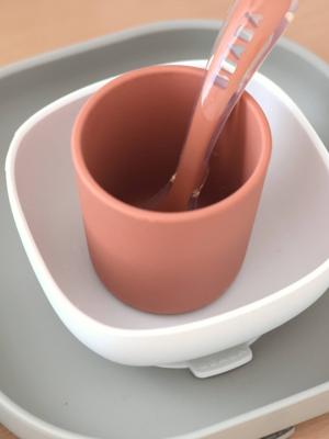 Serviesset 4 items silicone BEABA terracotta