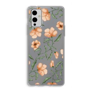 Peachy flowers: OnePlus 9 Transparant Hoesje