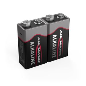 Ansmann 2x Alkaline 9 V blokbatterij | E-blok | 6LR61 MN1604 - 5015591 5015591