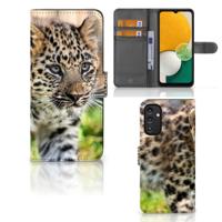 Samsung Galaxy A14 4G | Telefoonhoesje | Met pasjeshouder | Baby Luipaard