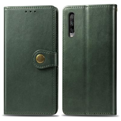 Retro effen kleur lederen gesp mobiele telefoon bescherming lederen draagtas met Lanyard & fotolijstjes & kaartsleuf & portemonnee & beugel functie vo