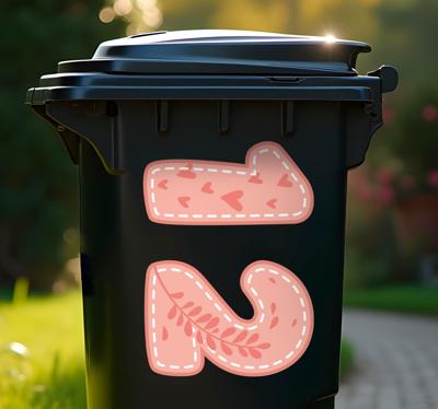 Container sticker Leuke grappige nummers