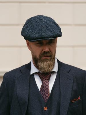 Heather Arran Cap Blauw/zwart | Peaky Blinders