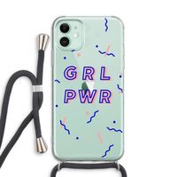 GRL PWR: iPhone 11 Transparant Hoesje met koord
