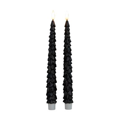 Dinerkaars kerstboom 27 cm zwart - Annas collection