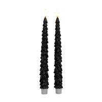 Dinerkaars kerstboom 27 cm zwart - Annas collection
