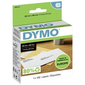 DYMO Rol met etiketten 1983173 1983173 89 x 28 mm Papier Wit 130 stuk(s) Permanent hechtend Adresetiketten