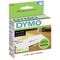 DYMO Rol met etiketten 1983173 1983173 89 x 28 mm Papier Wit 130 stuk(s) Permanent hechtend Adresetiketten