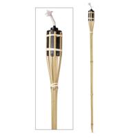 Tuinfakkels - lampenolie - bamboe hout - navulbaar - 120 cm - bruin