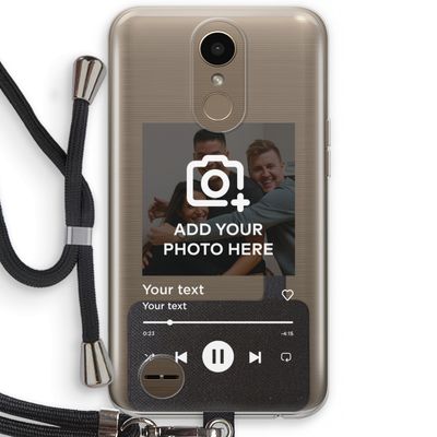 Music Player: LG K10 (2017) Transparant Hoesje met koord