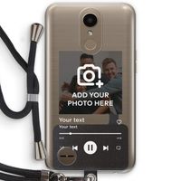 Music Player: LG K10 (2017) Transparant Hoesje met koord