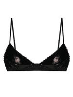 KHAITE soutien-gorge en soie à ornements en sequins - Noir - thumbnail