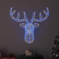 VidaXL Hertenkop met 140 led blauw 68 x 36,5 x 62,5 cm acryl