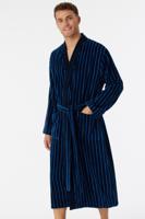 Badjas Schiesser donkerblauw velours