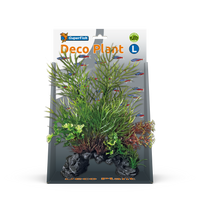 Superfish Deco Plant L Ceratopteris - Kunstplant voor Aquarium met Rotsbasis, Veilig & Onderhoudsvrij
