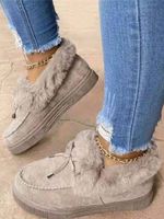 Fleece Warm Round Toe Platform Snow Boots Footwear