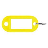 Sleutellabel Pavo kunststof geel 100 stuks