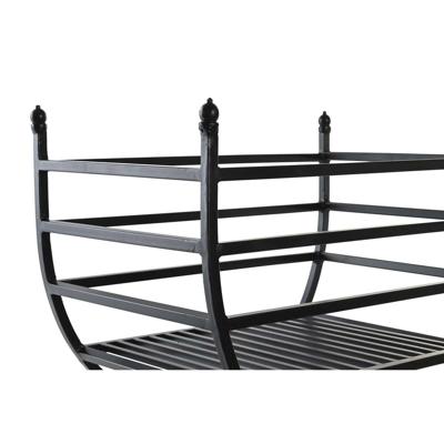 Houtopslag DKD Home Decor Zwart Staal 48 x 30 x 57 cm Houtblok standaard