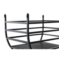 Houtopslag DKD Home Decor Zwart Staal 48 x 30 x 57 cm Houtblok standaard
