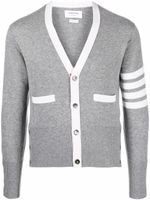 Thom Browne cardigan à détail 4 bandes signature - Gris - thumbnail