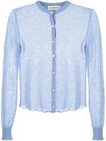 Tory Burch cardigan cintré à boutonnière - Bleu