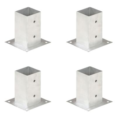 VidaXL Paalankers 4 st 81 mm gegalvaniseerd metaal