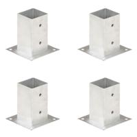 VidaXL Paalankers 4 st 81 mm gegalvaniseerd metaal