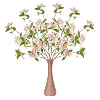 Kunstbloem Kersen bloesem - 6x - 90 cm - licht roze - Kunst zijdebloemen