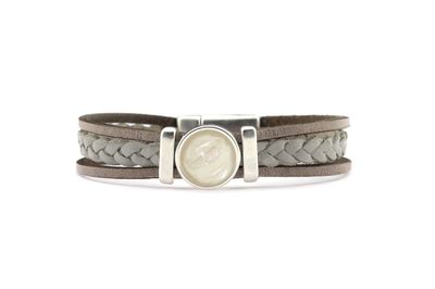 Qoss Taupe Armband Roxan Cremé | Maat S