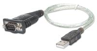 Manhattan USB 1.1 Adapter [1x USB 1.1 stekker A - 1x D-sub stekker 9-polig] 205146 Vergulde steekcontacten