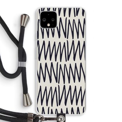 Marrakech Zigzag: Pixel 4 XL Transparant Hoesje met koord