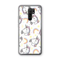 Rainbow Unicorn: Xiaomi Redmi 9 Transparant Hoesje