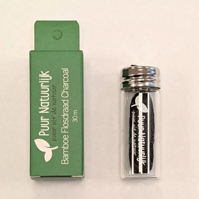 Puur Natuurlijk Bamboe Flosdraad Charcoal (30m)