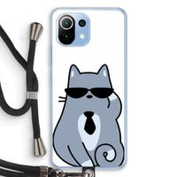 Cool cat: Xiaomi Mi 11 Lite Transparant Hoesje met koord