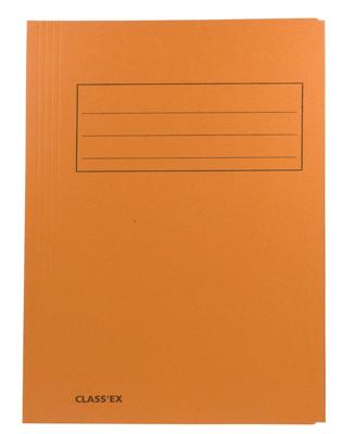 Class&apos;ex dossiermap, 3 kleppen ft 23,7 x 32 cm (voor ft A4), oranje