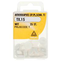 Afdekkap sp.pl.schr. tx15 wit 25st - Deltafix