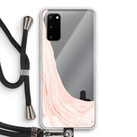 Peach bath: Samsung Galaxy S20 Transparant Hoesje met koord